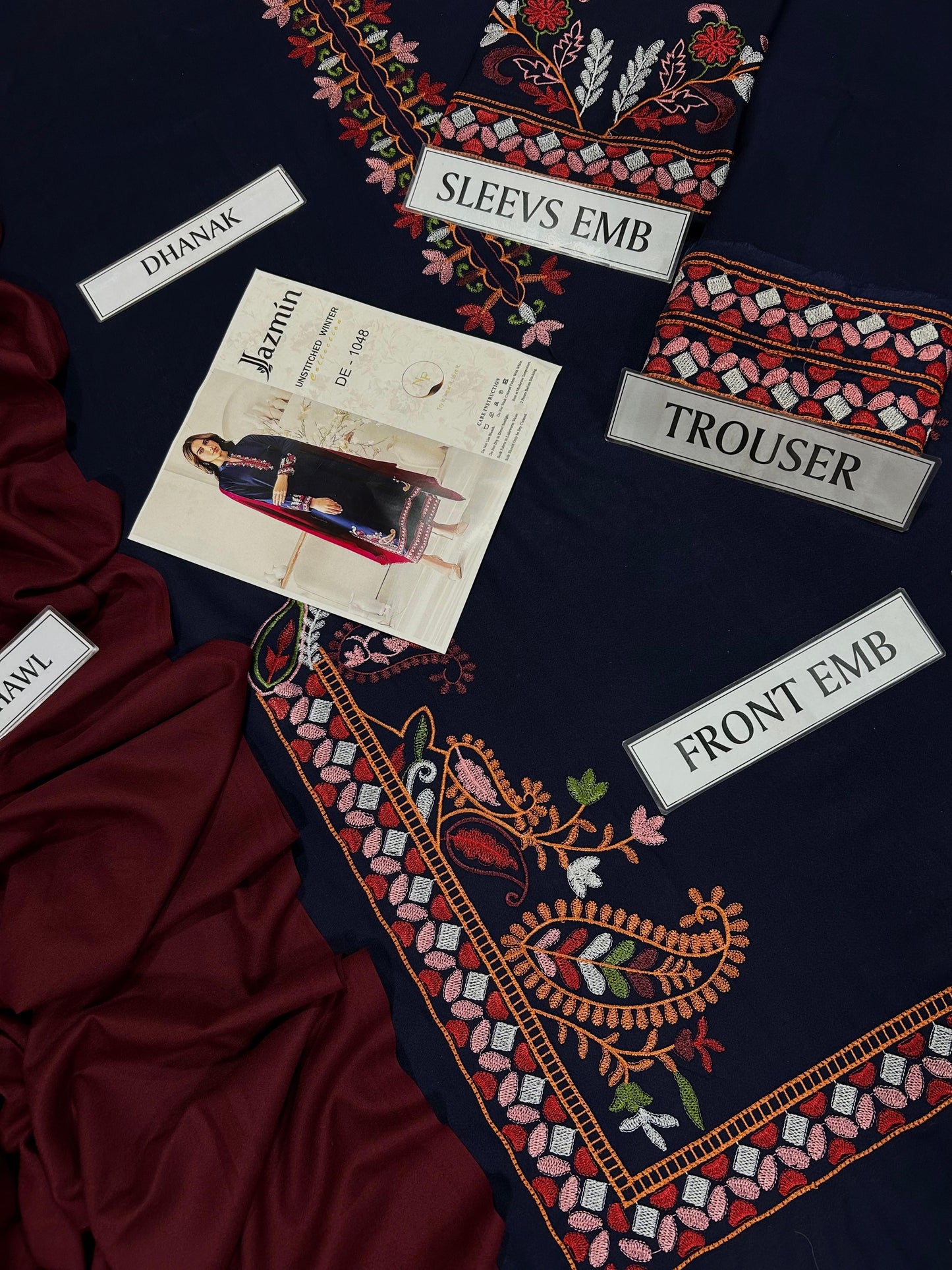 3pc Jazmin Dahank Embroidery Suit