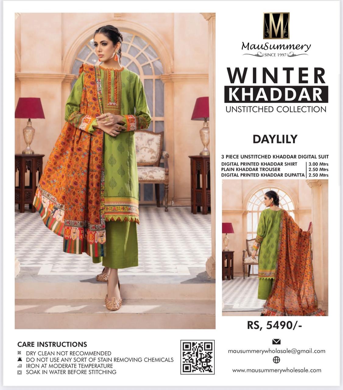 3pc Mausummery khaddar