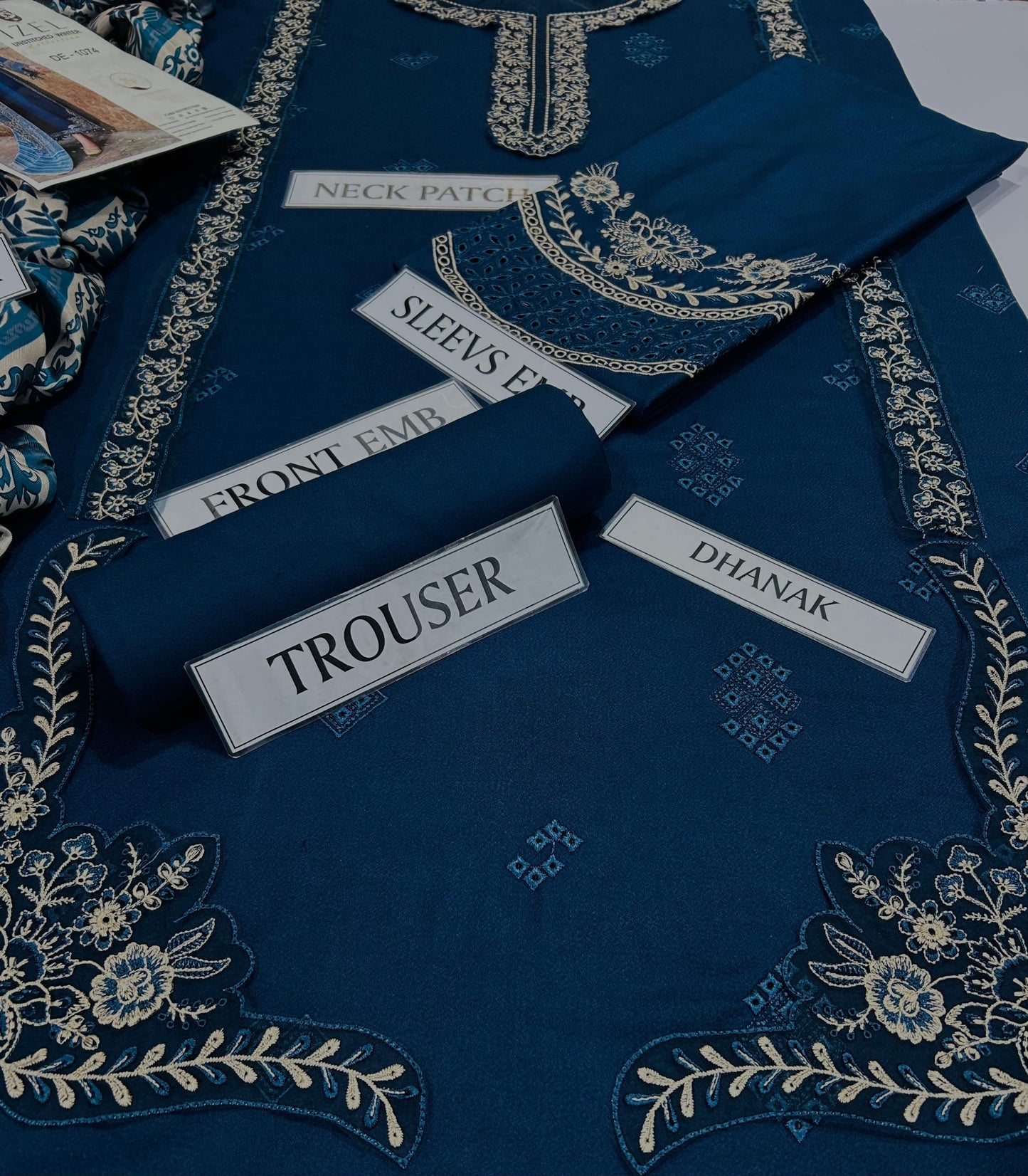 3pc luxury Embroidery dhanak