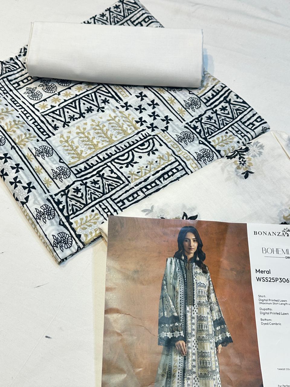 3pc Bonanza Satrangi Lawn