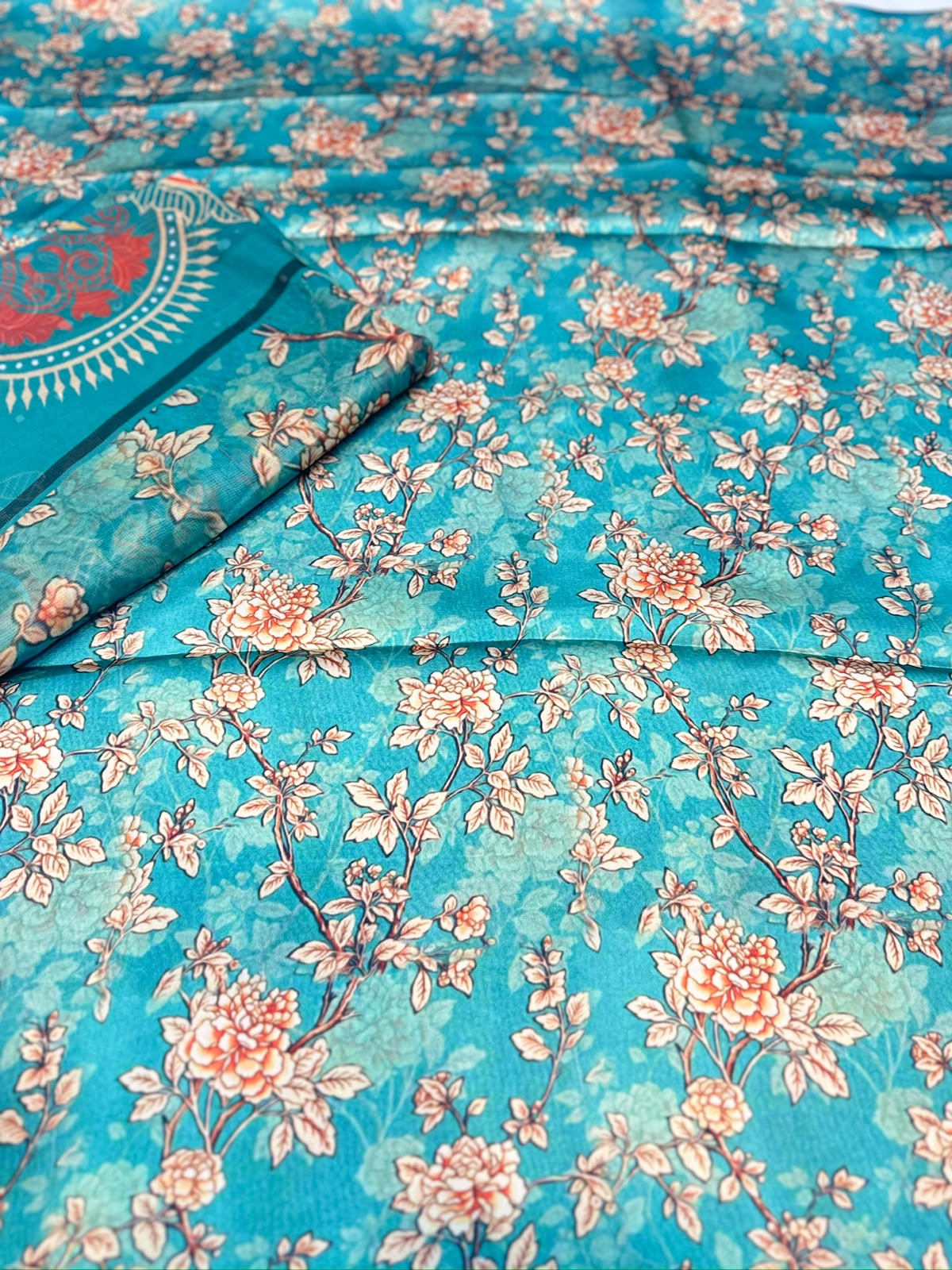 3pc Printed silk suit