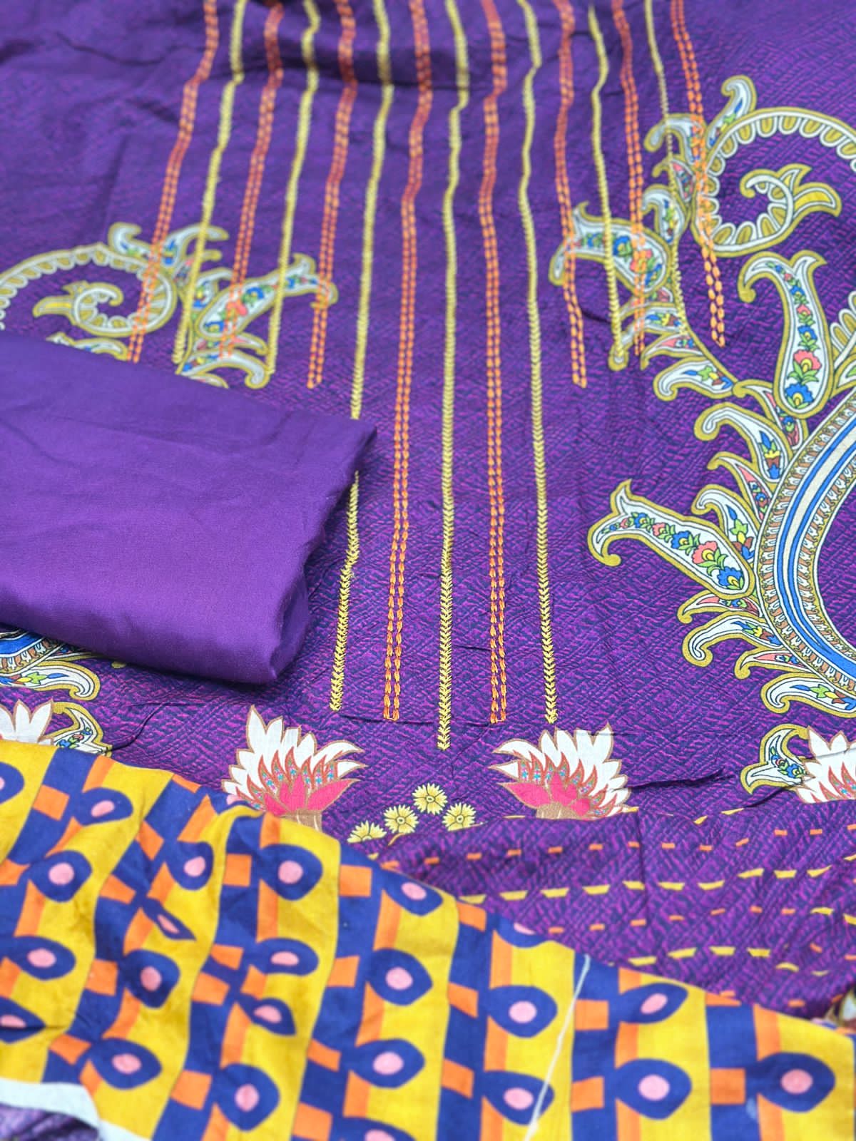 2pc so Kamal Embroidery linen