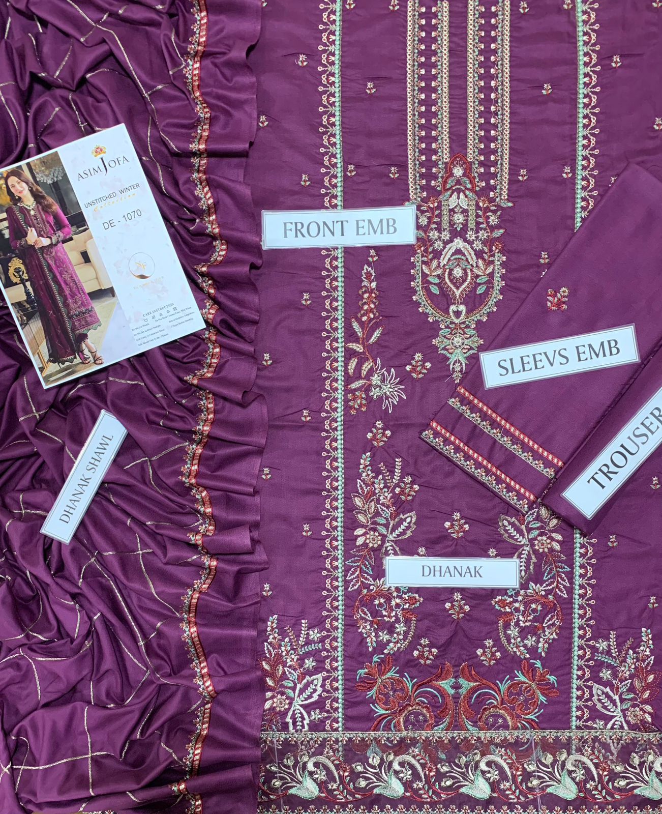 3pc Asif Jofa Luxury Dahank