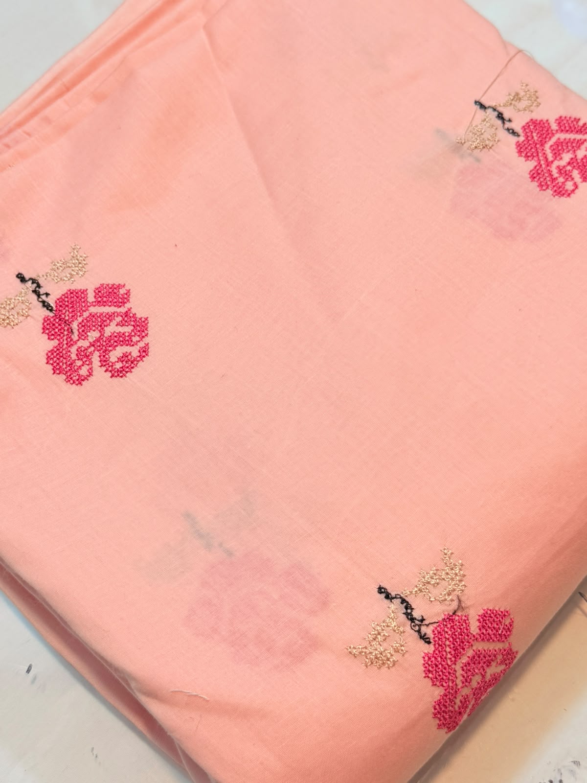 2pc Khaddi Embroidery Lawn Shirt with Trouser