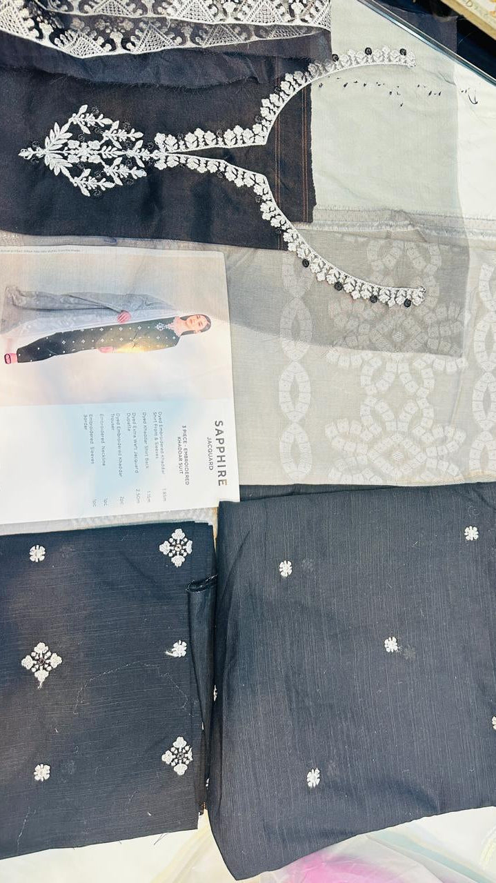 3pc Sapphire Luxury Khaddar