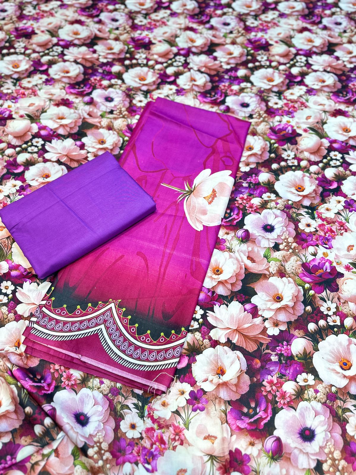 3pc Rashke Qamar Winter linen