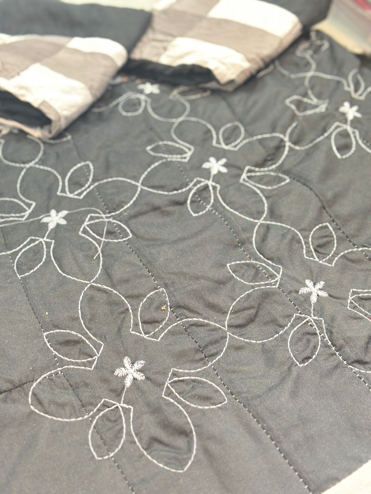 King Size Winter Cotton Bedsheet Embroidery