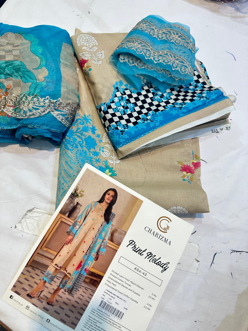 3pc Charizma Luxury Lawn