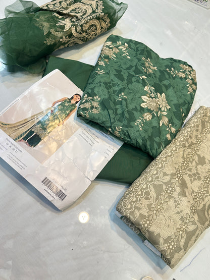 Saphire linen 3pc embroidered