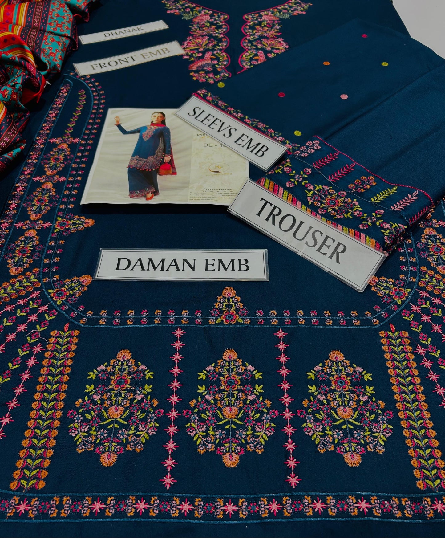 3pc Hussain Rehar  Dhanak Embroidery Suit