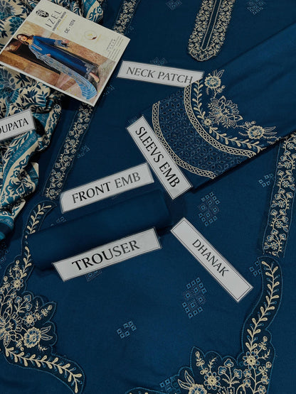 3pc luxury Embroidery dhanak