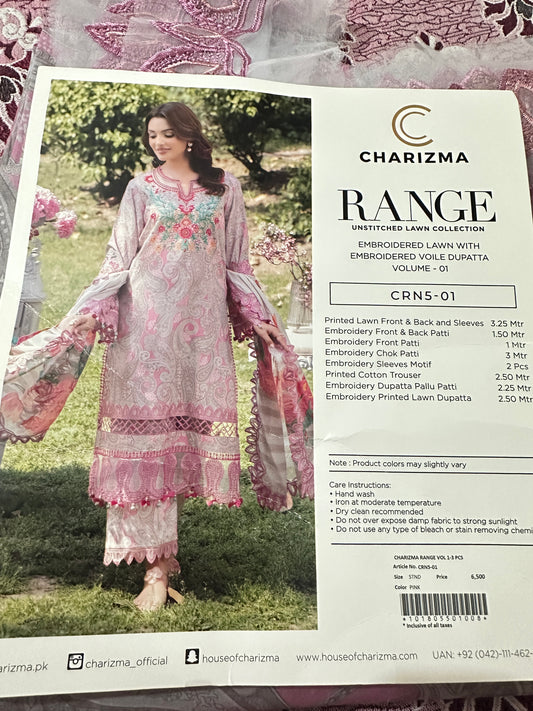 Charizma lawn luxury 3pc