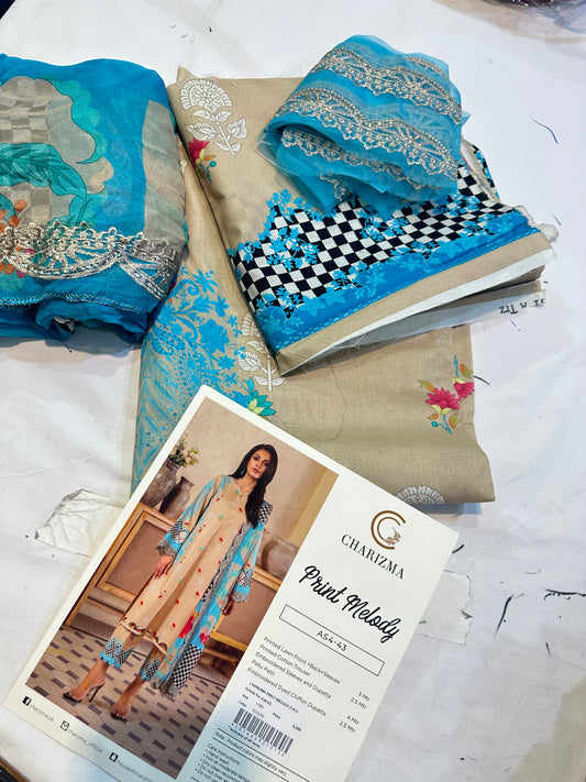 Charizma lawn 3pc luxury