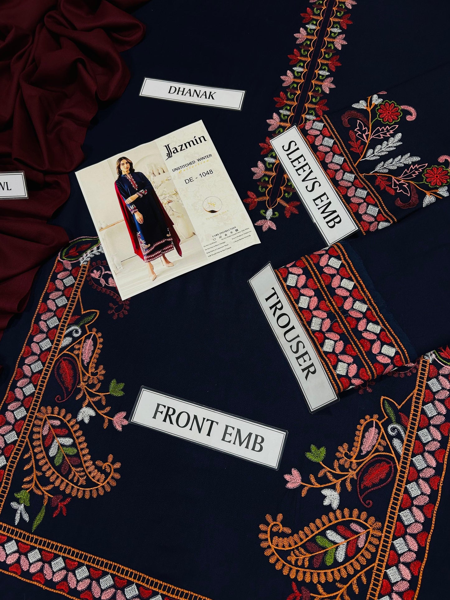 3pc Jazmin Dahank Embroidery Suit