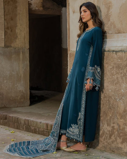 3pc luxury Embroidery dhanak