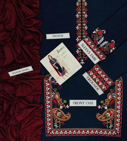 3pc Jazmin Dahank Embroidery Suit