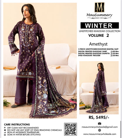 3pc Mausummery khaddar