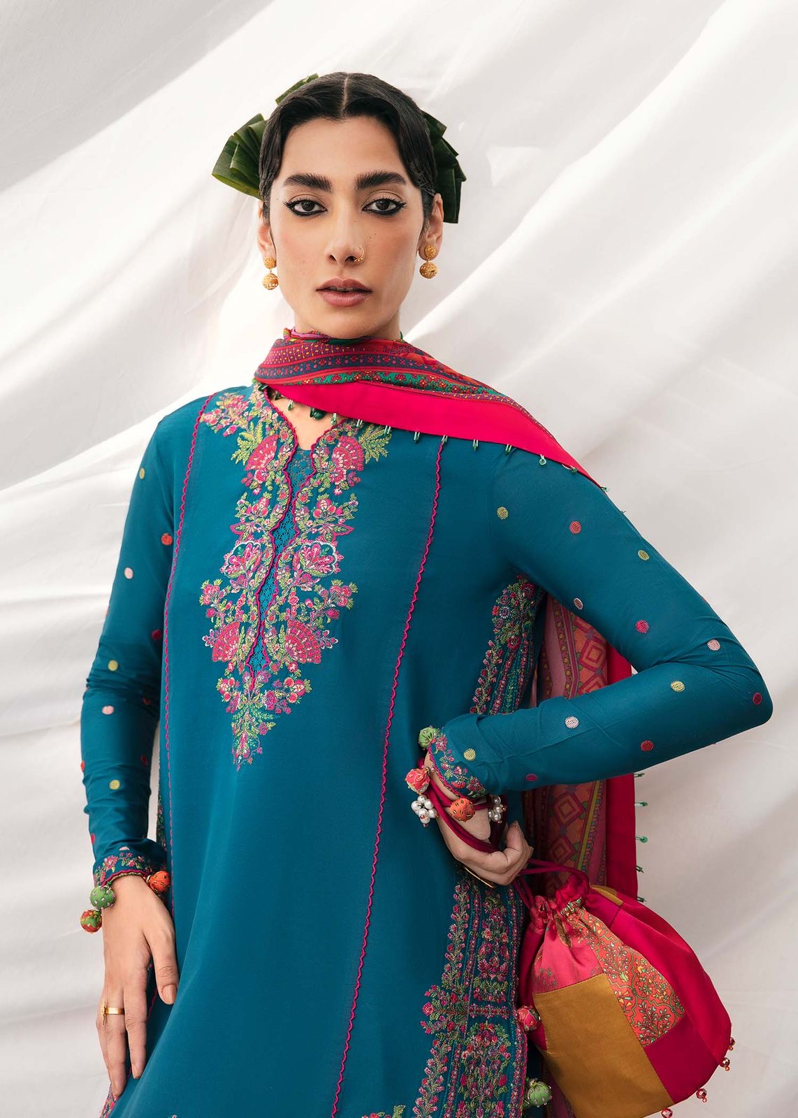 3pc Hussain Rehar  Dhanak Embroidery Suit