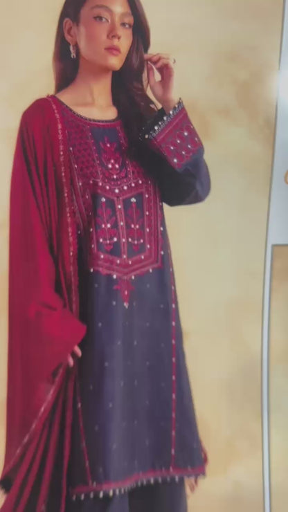 3pc Zara Shahjahan Luxury Dahank