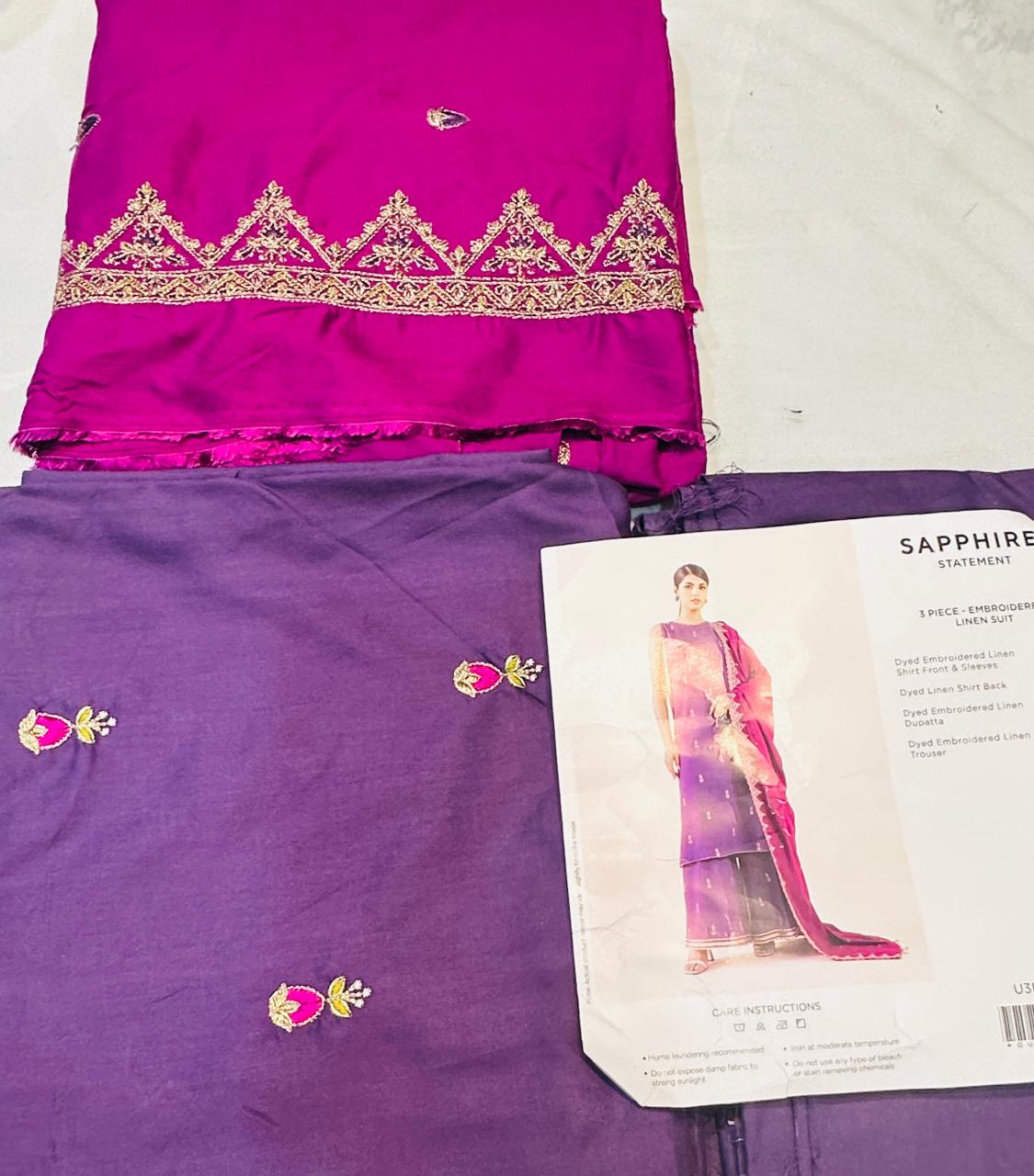 3pc Sapphire Luxury Linen