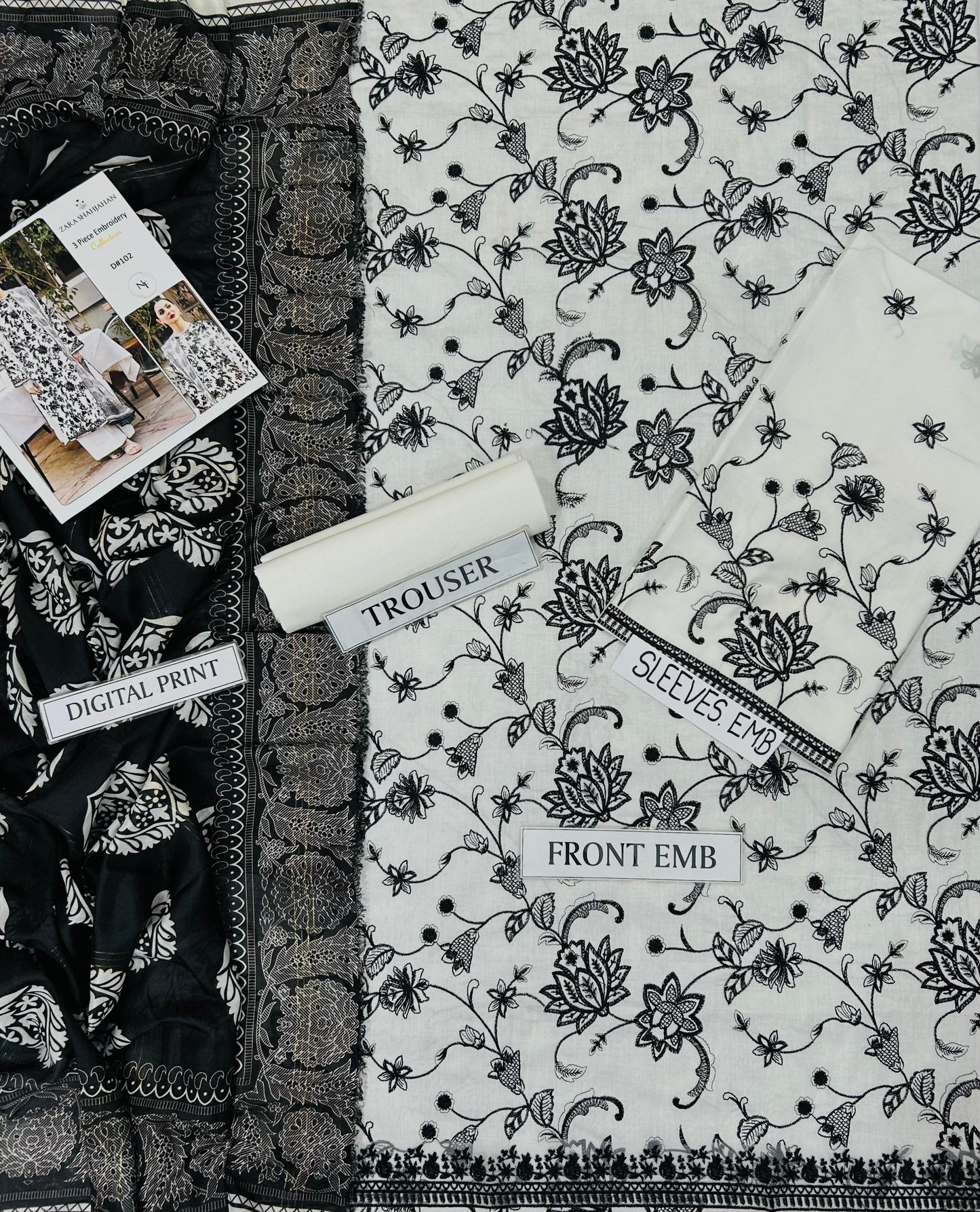 3pc ZaraShahjahan Luxury Lawn
