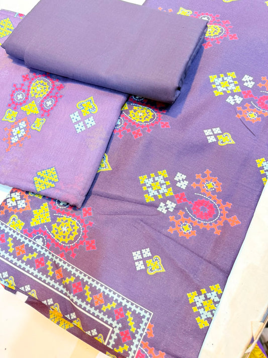 3pc Alaya Lawn Shirt with Trouser and Dupatta