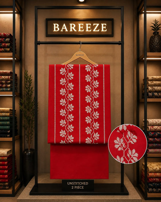 2pc Bareeza Embroidery Lawn Shirt with Trouser