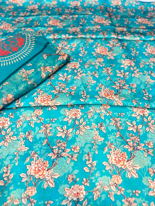 3pc Printed silk suit