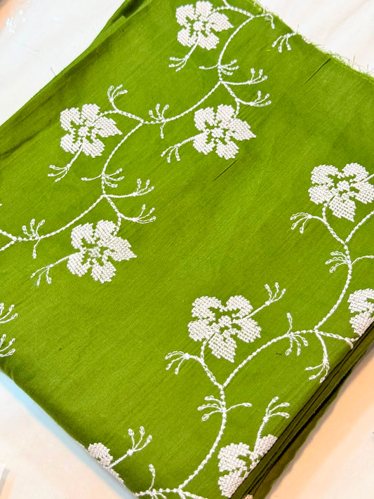 2pc Khaddi Embroidery Lawn Shirt with Trouser