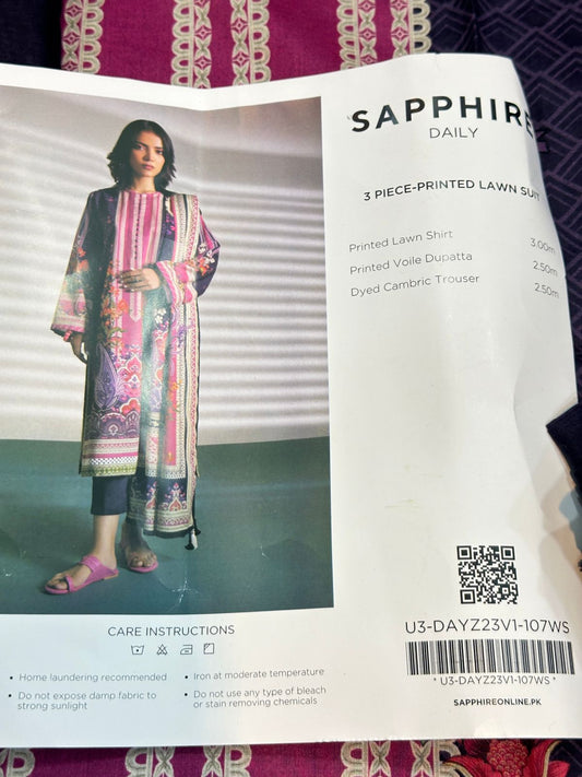 3pc Sapphire Lawn suit