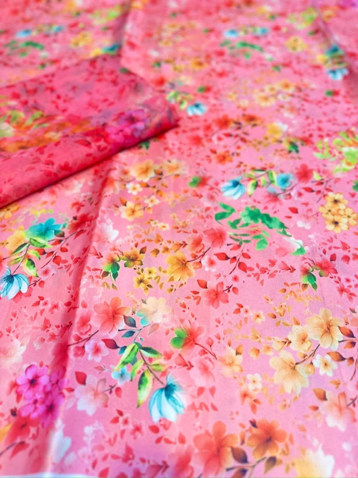 3pc printed silk suit