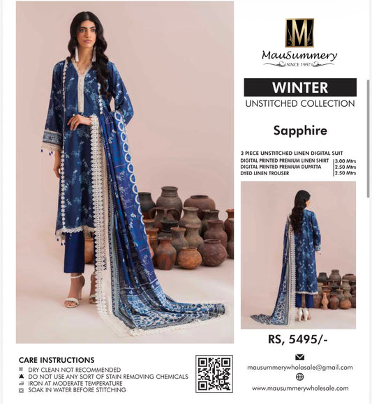 3pc Mausummery Winter Linen suit