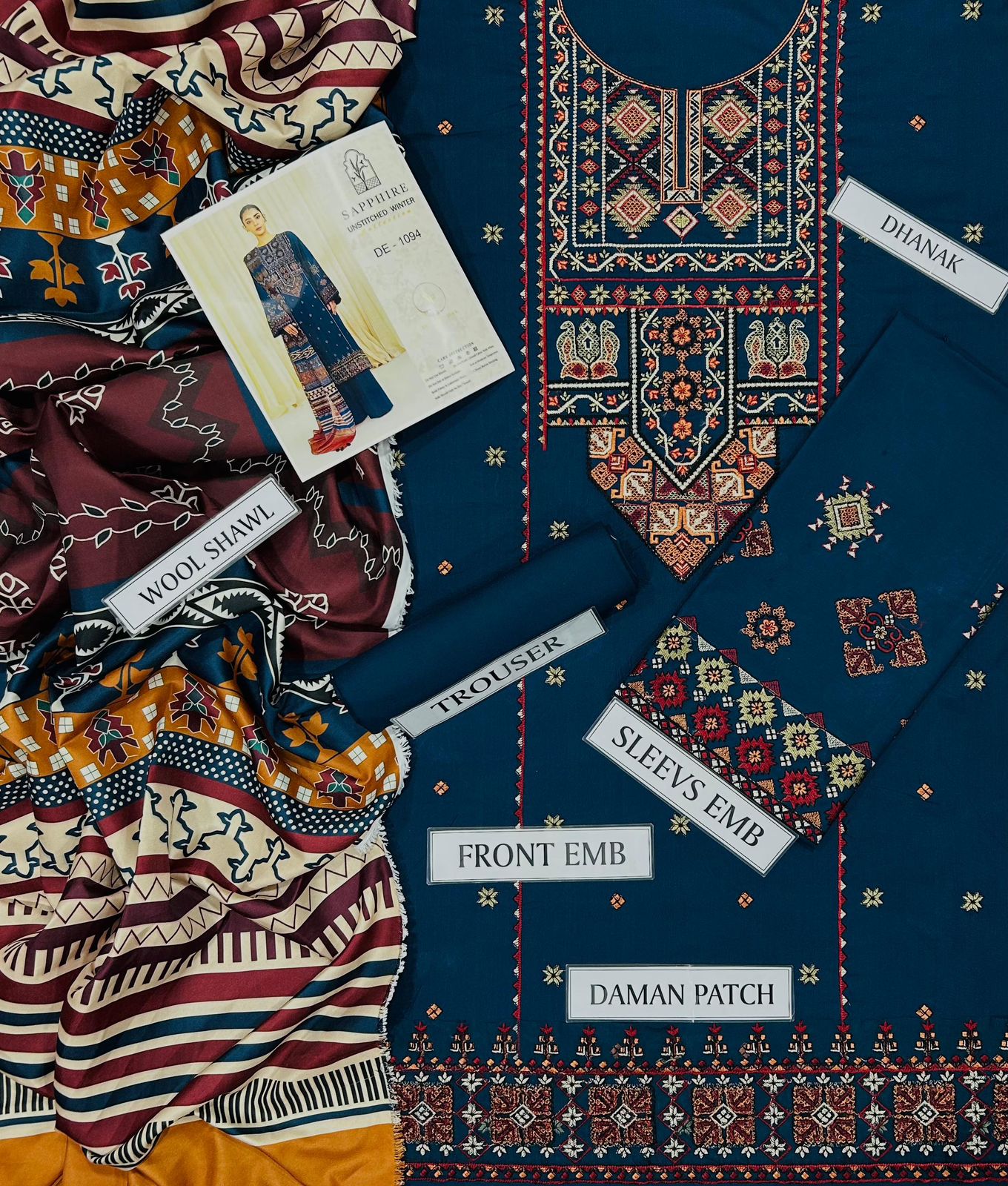 3pc Sapphire Luxury Dahanak