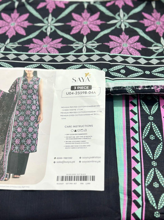 3pc SAYA Cotton khaddar