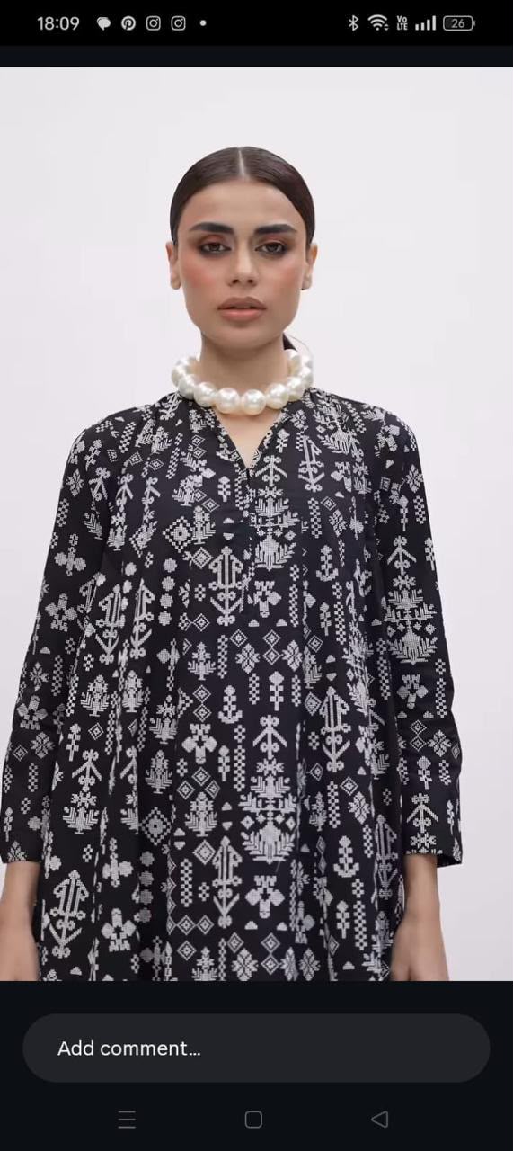 2pc Khaddi lawn shirt and Trouser