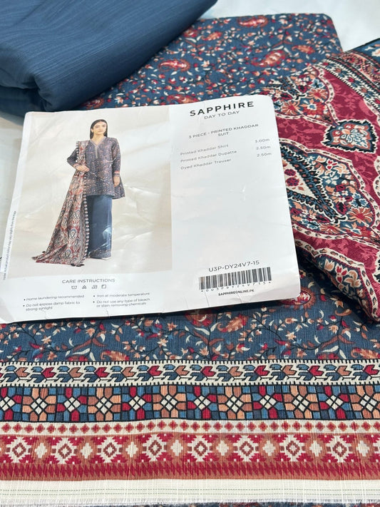 3pc Sapphire Khaddar