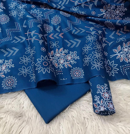 2pc Lawn block print suit