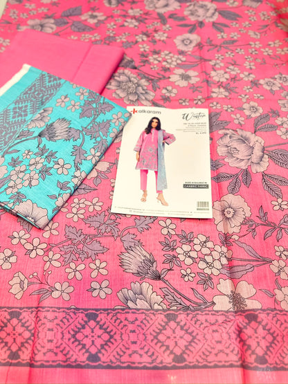 3pc Al Karam Khaddar shirt and Trouser with Dupatta