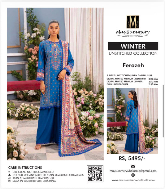 3pc Mausummery Winter Linen suit