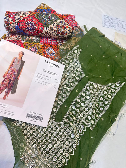 3pc Sapphire Luxury Khaddar