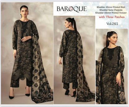 3pc BAROQUE Khaddar