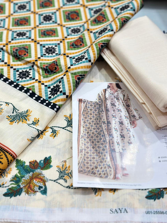 3pc SAYA Cotton khaddar