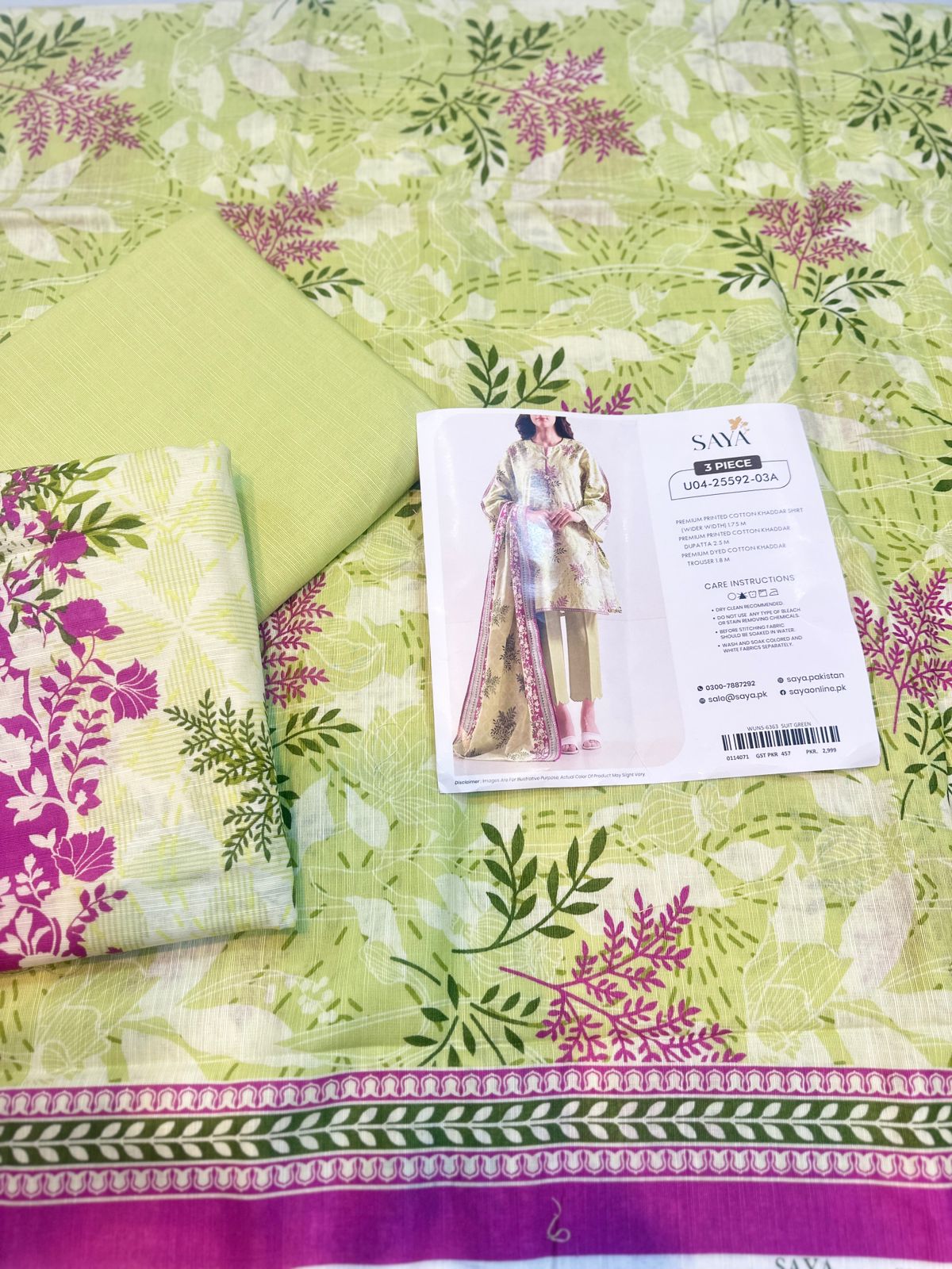 2pc Saya  Cotton Khaddar
