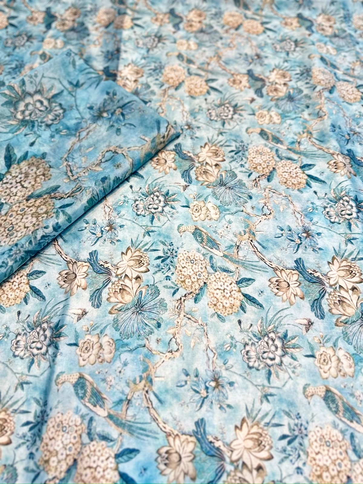 3pc printed silk Suit