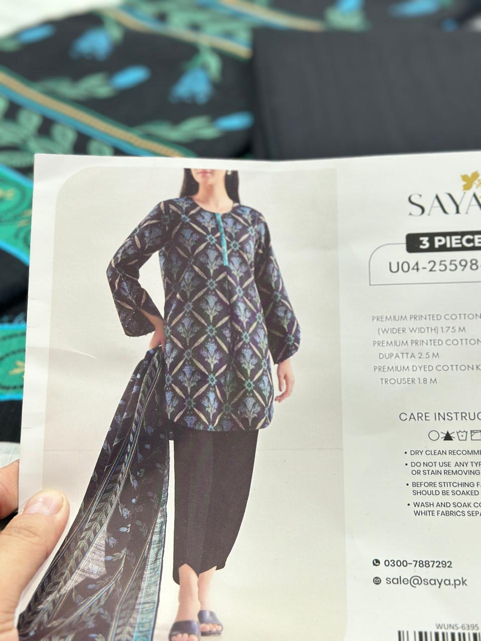 3pc SAYA Cotton khaddar