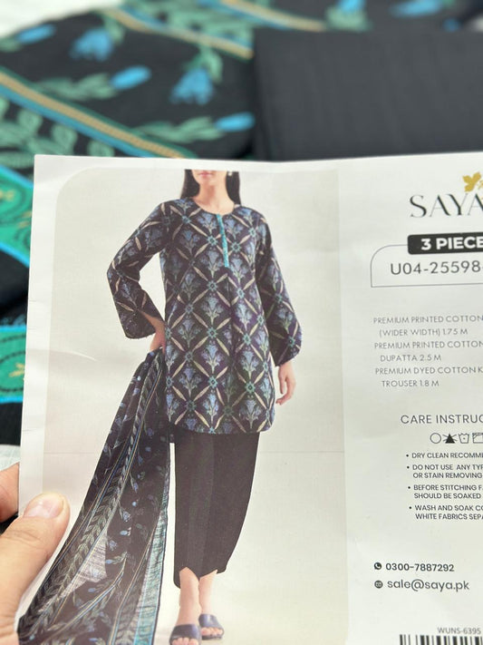3pc SAYA Cotton khaddar