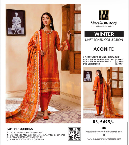 3pc Mausummery Winter Linen suit