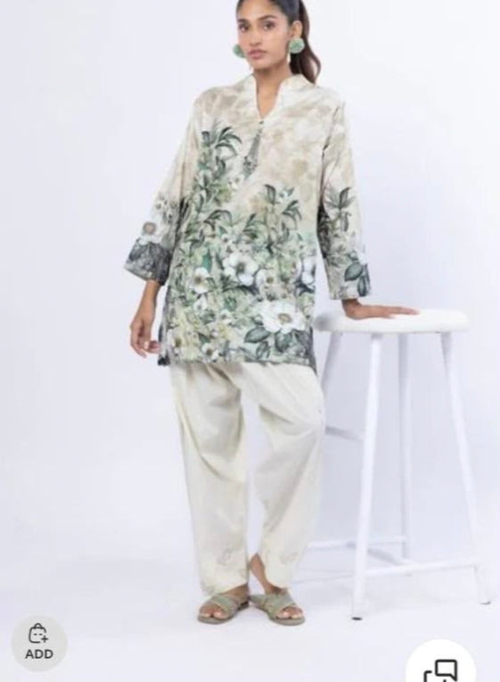 2pc Khaddi lawn shirt and Trouser