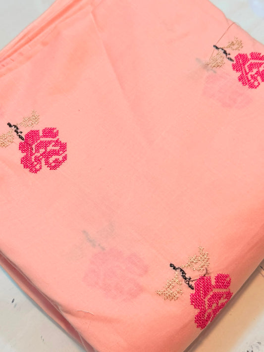 2pc Khaddi Embroidery Lawn Shirt with Trouser