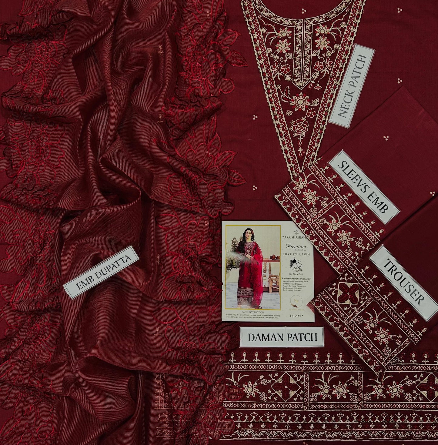 3pc ZaraShahjahan Luxury Lawn